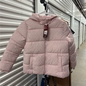 Swiss Tech Pink and Silver Logo Jacket Label